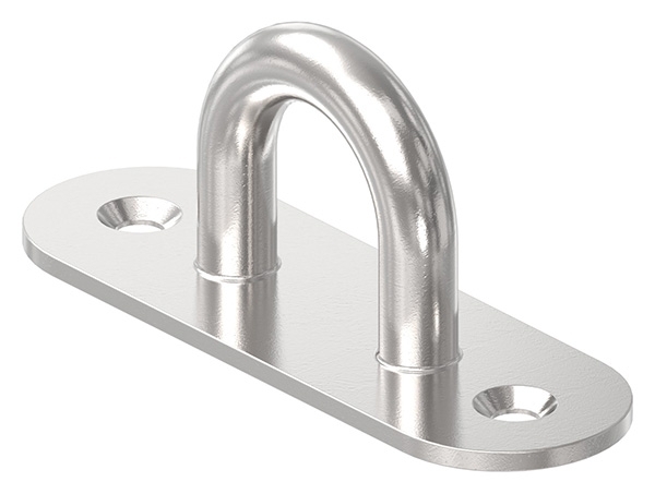 Befestigungsoese Edelstahl V4A 8 mm Rundeisen ovale Platte mit 2 Bohrungen-88.11100074008