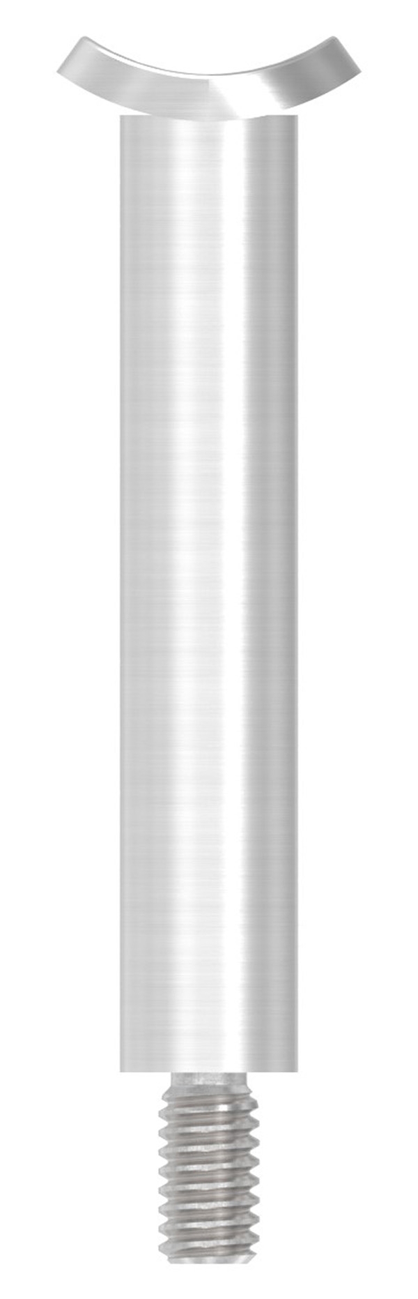Edelstahl Traegerstift Ø 14 mm mit Halteplatte Anschluss- 33-7 mm - Aussengewinde M8 - V2A-11-3826.4