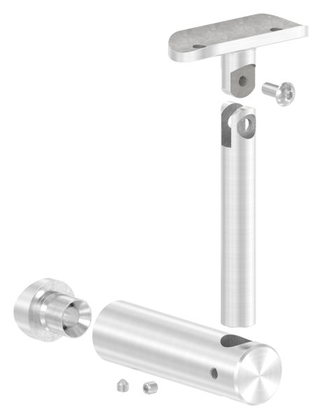 Handlaufhalter mit Gelenk und Halteplatte für Ø 42,4 mm V2A