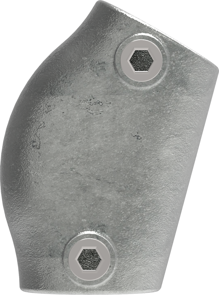 Rohrverbinder | Bogen variabel 15-60° | 124C42 | 42,4 mm | 1 1/4" | Feuerverzinkt u. Elektrogalvanisiert