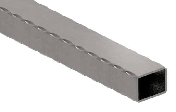 Rechteckrohr | gehämmert | Maße: 40x30x2,5 mm | Länge: 3000 mm | Stahl S235JR, roh