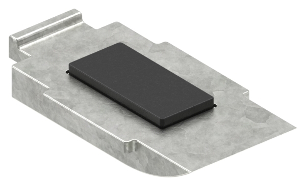 1 Sicherungsboden zu Glasklemme 63x45x30 mm AbZ Edelstahleffekt