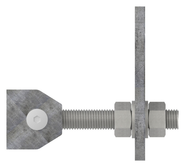 Torband M24 verstellbar Langlochlasche Stahl (roh) S235JR