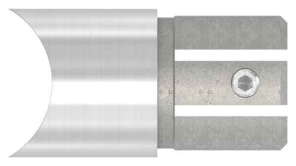 Winkelverbinder V2A Ø 42-4 mm auf 48-3 mm Anschluss oben Klemmschraube-11-3387.4