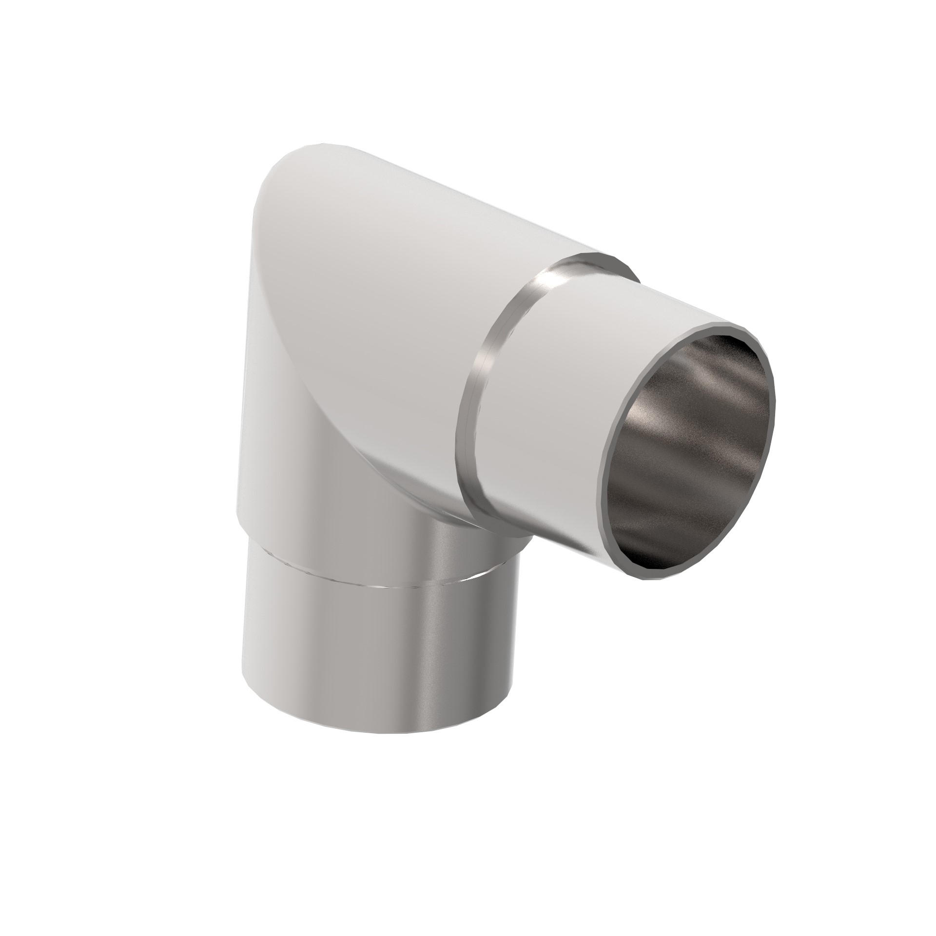 Eckbogen 90° | zum Kleben | für Rundrohr: Ø 42,4x2 mm | V2A