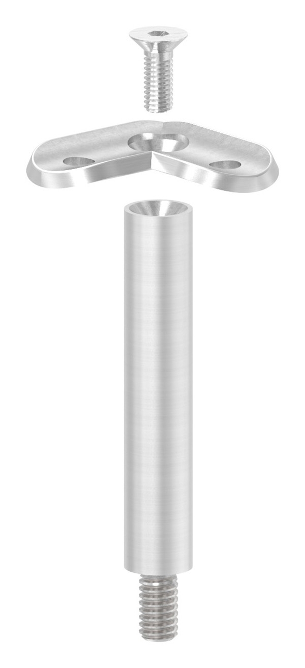 Stift mit Halteplatte 90° Anschluss: Ø 42,4 mm V2A