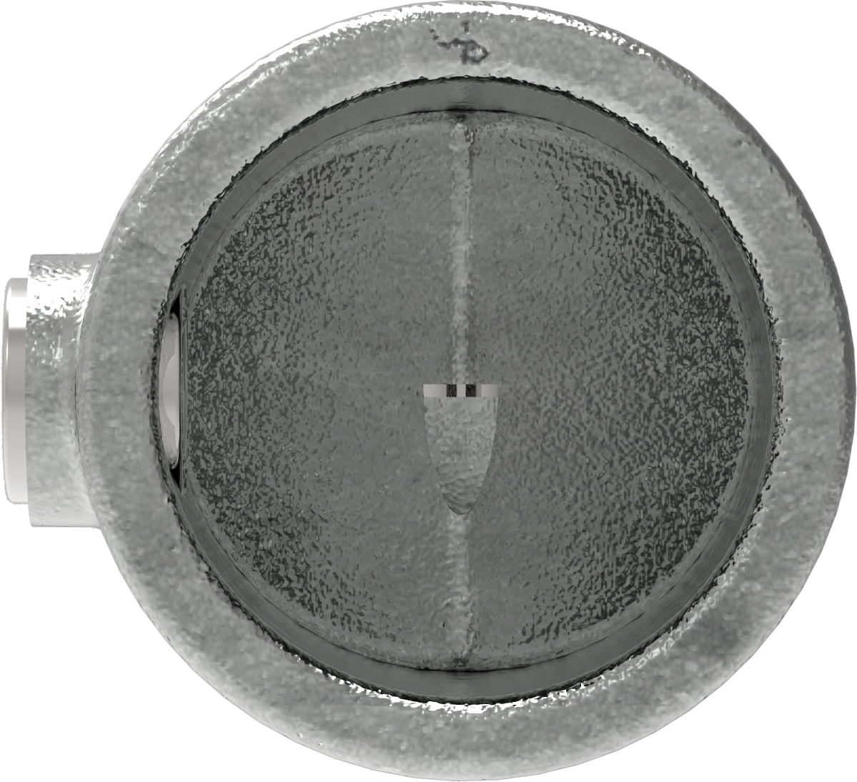 Rohrverbinder | Eckstück verstellbar | 125HD48 | 48,3 mm | 1 1/2" | Temperguss u. Elektrogalvanisiert