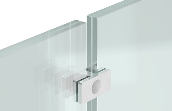 Glasklemme Doppel Glasscheibe  12,76 mm - 13,52 mm