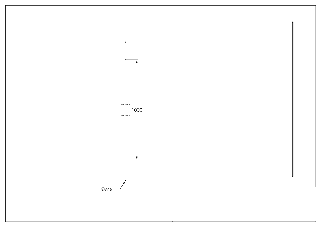 Gewindestange V2A L=1000 mm, M6 Linksgewinde