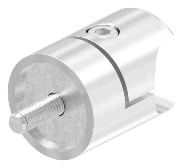 Halter fuer rundes Klemmprofil 21-3mm Anschluss- flach- V2A-88-1155353-240.00