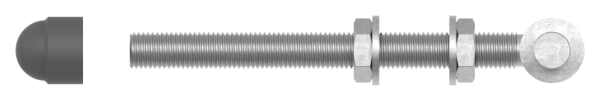 Einhängeband Torband zum Durchschrauben für Ø 16mm, Länge 190mm