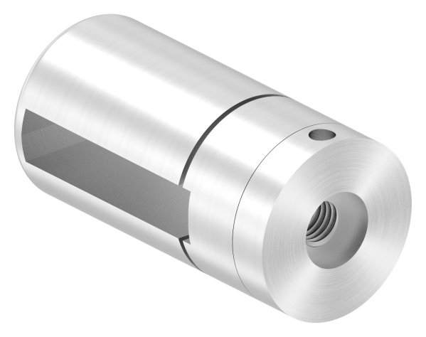 BRENK-fix® Grundhalter fuer Flachstaebe 40 x 8mm- ALU-88-11BR-F408M8.ALU