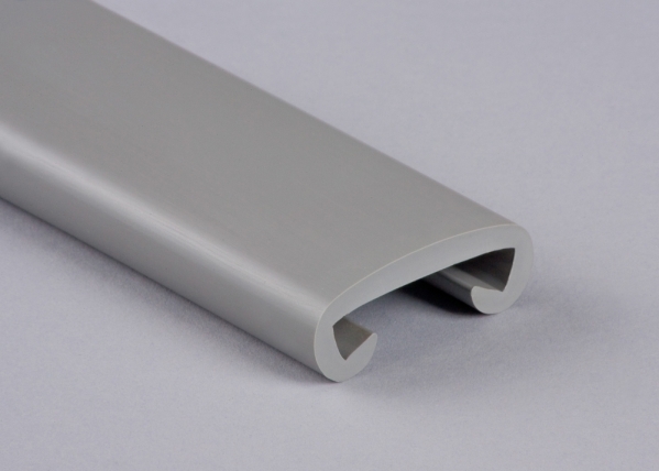 Kunststoffhandlauf Kunststoff fuer 40 x 8 mm- 25 m- verkehrsgrau-88-11F408.004
