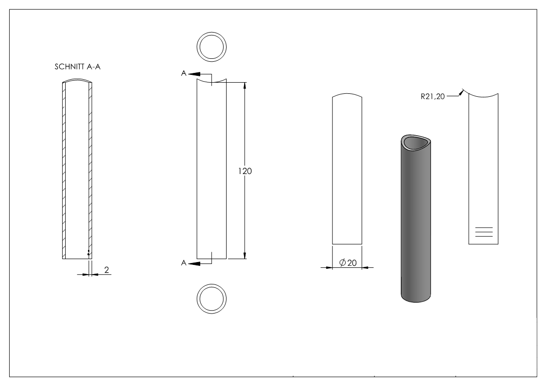 Distanzhülse, Länge: 120mm