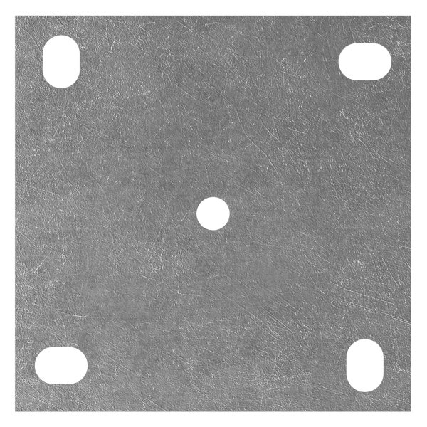 Ankerplatte 150 x 150 x 8 mm 5 Bohrungen |  Stahl roh