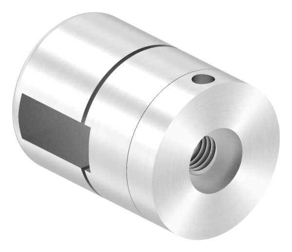 BRENK-fix® Grundhalter fuer Flachstaeb 20 x 8mm- V2A-88-11BR-F208M8.V2A