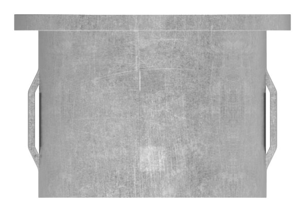 Stahlstopfen flach | mit M8 | für Rundrohr Ø 42,4x2,5-2,9 mm | Stahl S235JR, roh