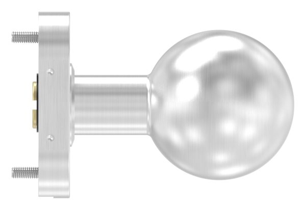 Türdrücker V2A gerade mit Kugel Ø 50 mm drehbar