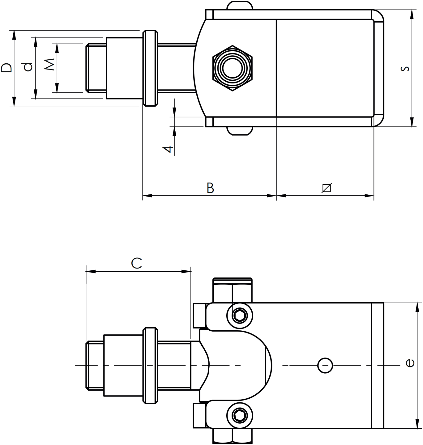 Regulierbares Torband Stahl verzinkt M20 fuer Vierkantrohr 40x40 mm-89-11D419M2040X40-A.4