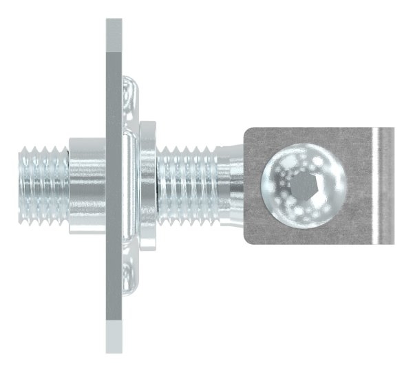 Torband M24 | verstellbar | mit Befestigungsplatte | Stahl (Roh) S235JR
