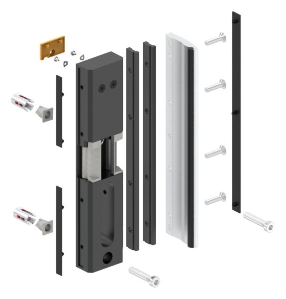 Elekterischer Oeffner- MODULEC-SA-E - stomlos geschlossen- in Aluminium silber-88-1159635-ALU.E