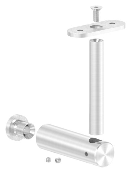 Handlaufhalter mit Halteplatte für flachen Anschluss V2A