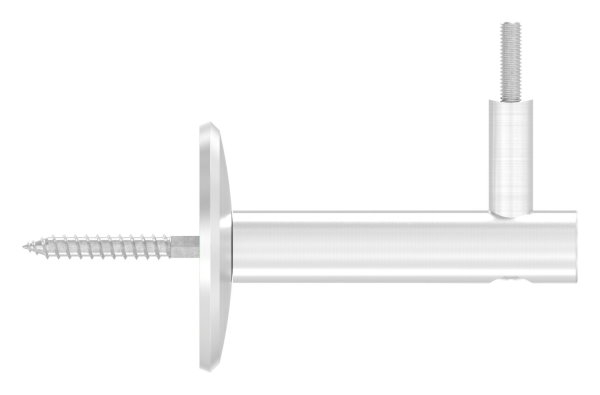 Handlaufhalter mit Ronde 68x5 mm und Halteplatte für Ø 42,4 mm V2A