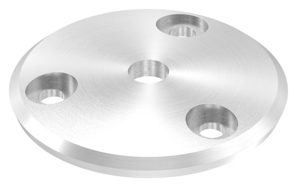 Ankerplatte Ø 68 x 5 mm gewölbt mit Zentrierbohrung: Ø 10 mm V2A