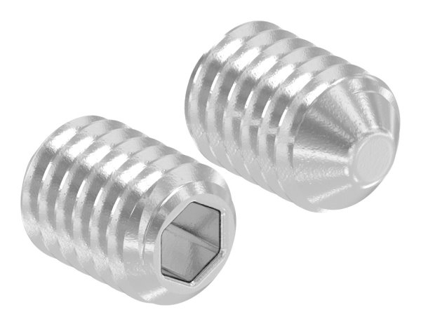 Gewindestift M4 x 6, A2, DIN 914 / ISO 4027