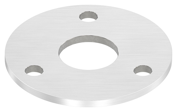 Ankerplatte Ø 120 x 6mm, mit Längsschliff, V4A