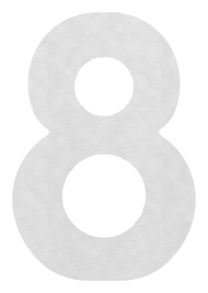 Hausnummer 8 | groß | Maße: 200 mm x 300 mm | V2A