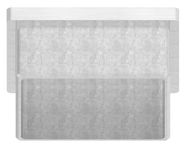 Endkappe für Rohr 60x60x3,0 mm mit M8 zum Kleben V4A