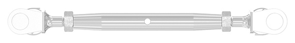 Wantenspanner | Gabel/Gabel | Gewinde M8 | V4A