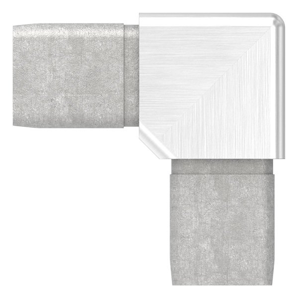 Verbindungsstück 90° für Rohr 25x25x2mm, V4A