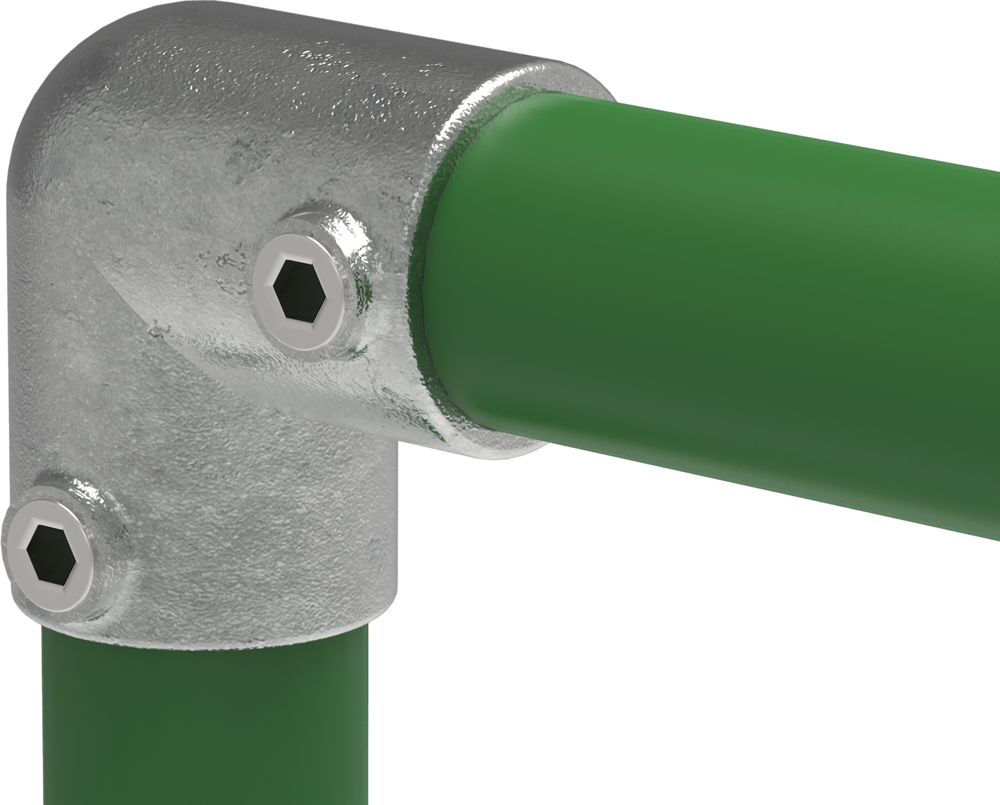 Rohrverbinder | Bogen 90° | 125B34 | 33,7 mm | 1" | Feuerverzinkt u. Elektrogalvanisiert