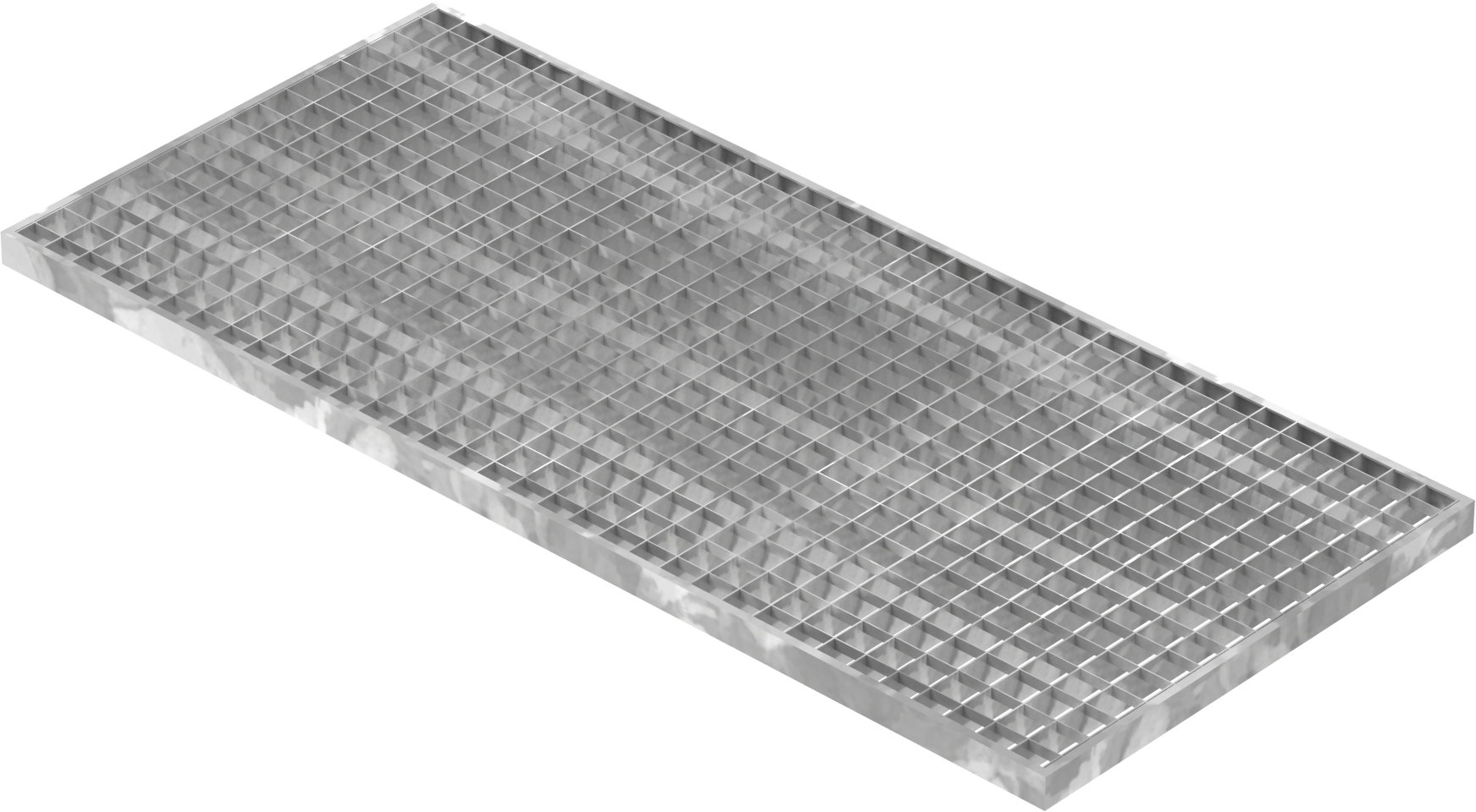 Lichtschachtrost Baunormrost - Masse-  490x1090x30 mm 30-30 mm - aus S235JR -St37-2- im Vollbad feuerverzinkt-23-491093030.7