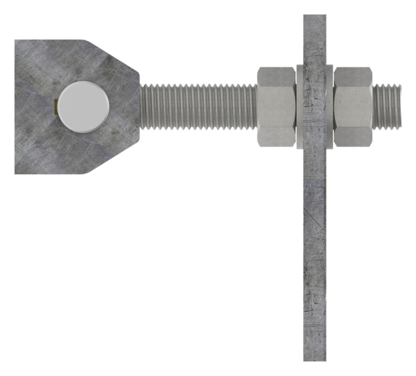 Torband M24 verstellbar Langlochlasche Stahl (roh) S235JR