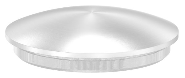 Stopfen leicht gewölbt V2A Vollmaterial für Ø 48,3x2,6 mm - dünne Ausführung