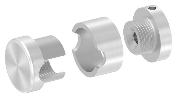 BRENK-fix® Grundhalter fuer Staebe Ø 10mm- ALU-88-11BR-R10M8.ALU