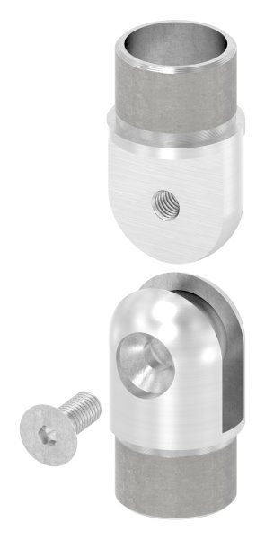Gelenkstück für Rundrohr Ø 33,7x2,0 mm V2A