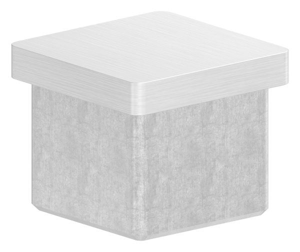 Endkappe für Rohr 30x30x2,0 mm zum Kleben V2A