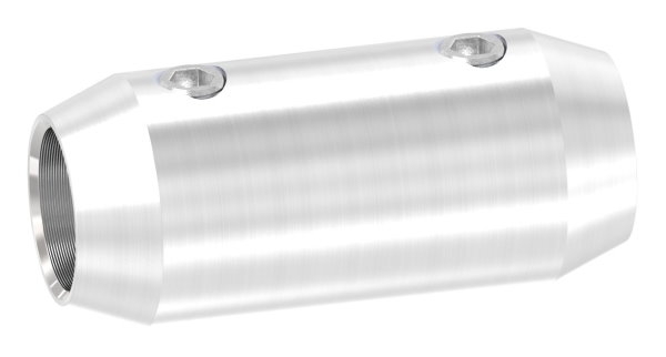 Stabverbinder V2A fuer Ø 10 mm Rundstab- Ø 16 x 36 mm- mit 2 Madenschrauben-11-1643-4.102