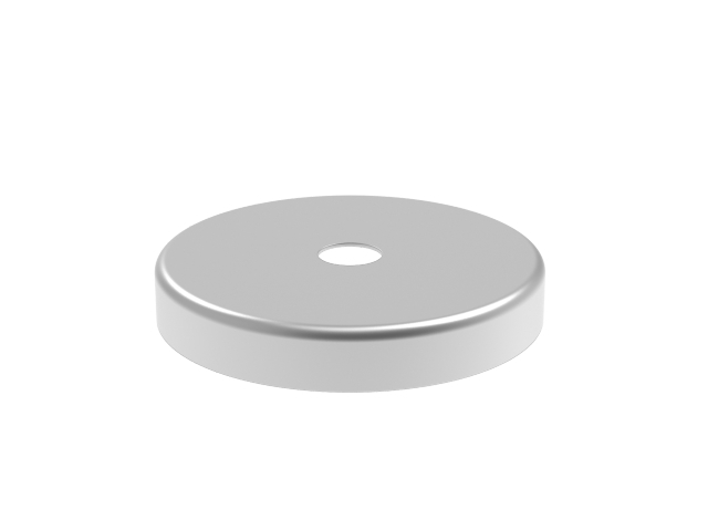 Abdeckrosette Ø 74x11 mm für Rundrohr: Ø 12 mm V2A