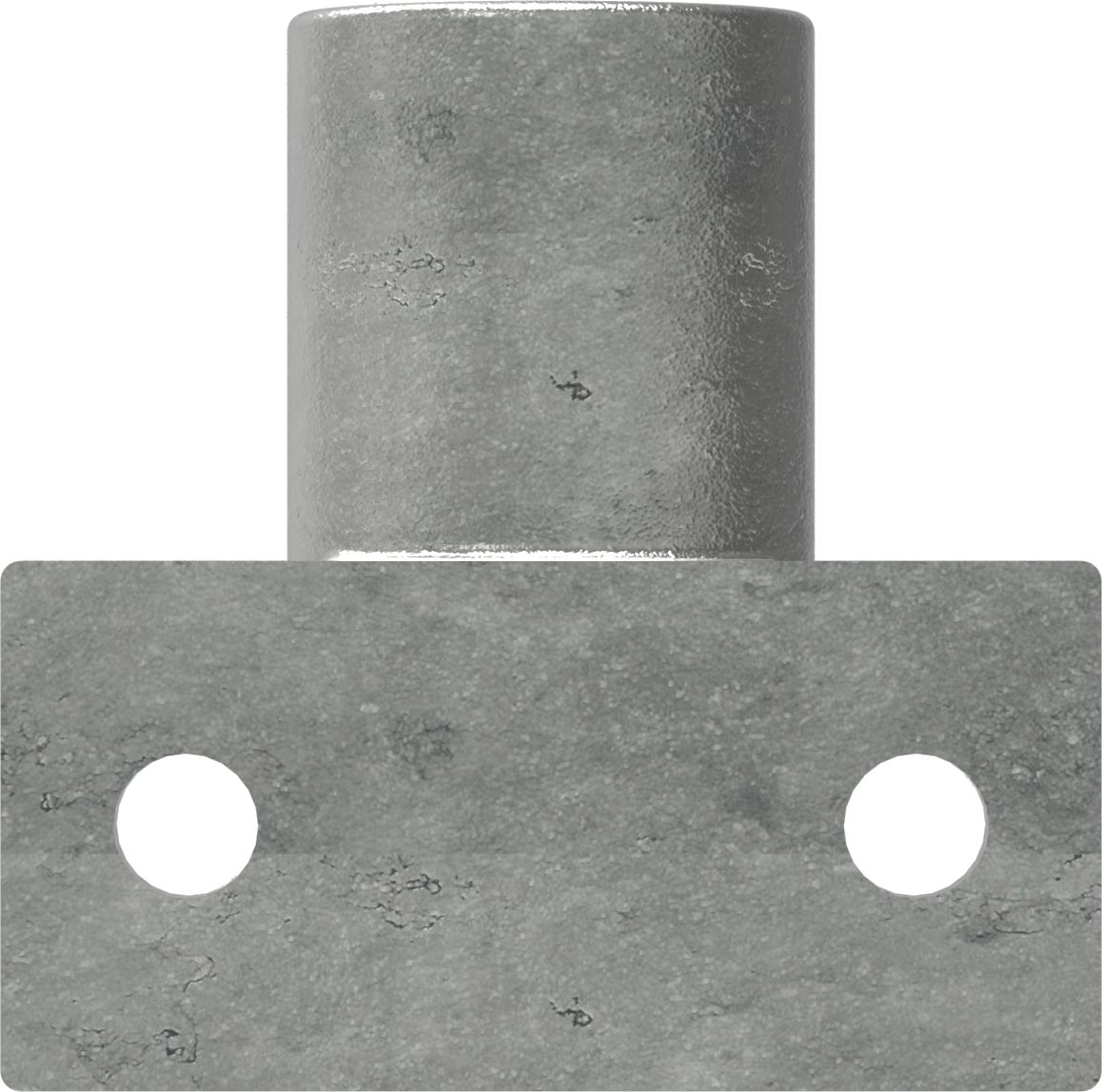 Rohrverbinder Wandhalter Platte horizontal Ø 33-7 mm -1- - Temperguss verzinkt - 145B34-145B34