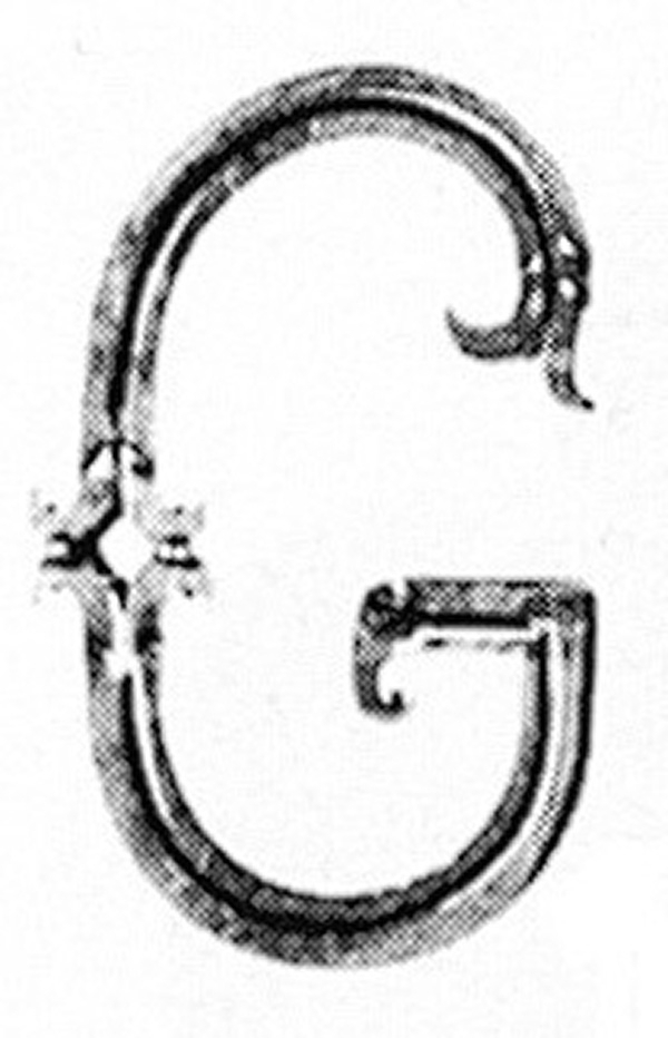 Buchstabe G | Groß | 180x100 mm | Stahl (Roh) S235JR