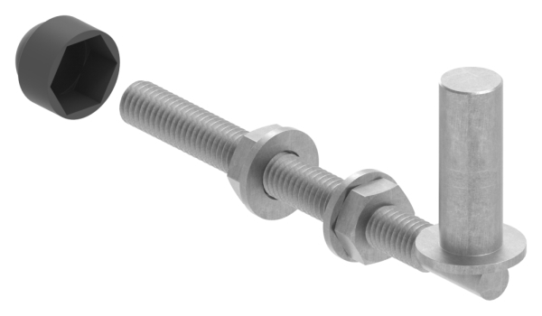 Einhaengeband Torband zum Durchschrauben fuer Ø 16mm- Laenge 140mm-88-11961-16.140