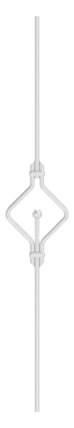 Zierstab Edelstahl V2A Ø 12 mm H- 1000 mm doppelt geschliffen Korn 240-88-1156141-240.D