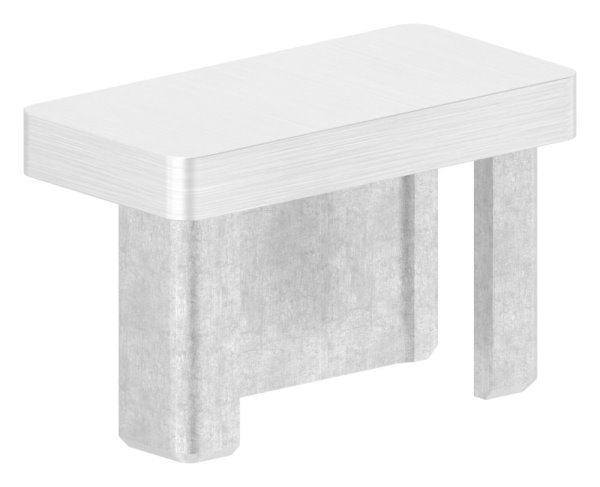 Endkappe für Rohr 40x20x2,0 mm zum Kleben V4A