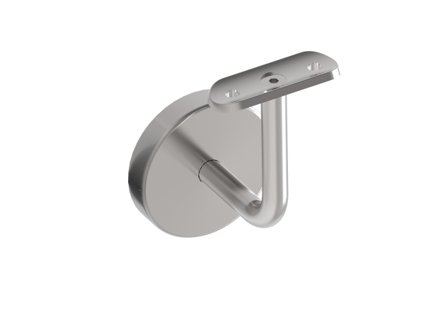 Handlaufhalter aus Edelstahl V2A – für Ø 42,4 mm Handlauf | mit Halteplatte zum Anschrauben