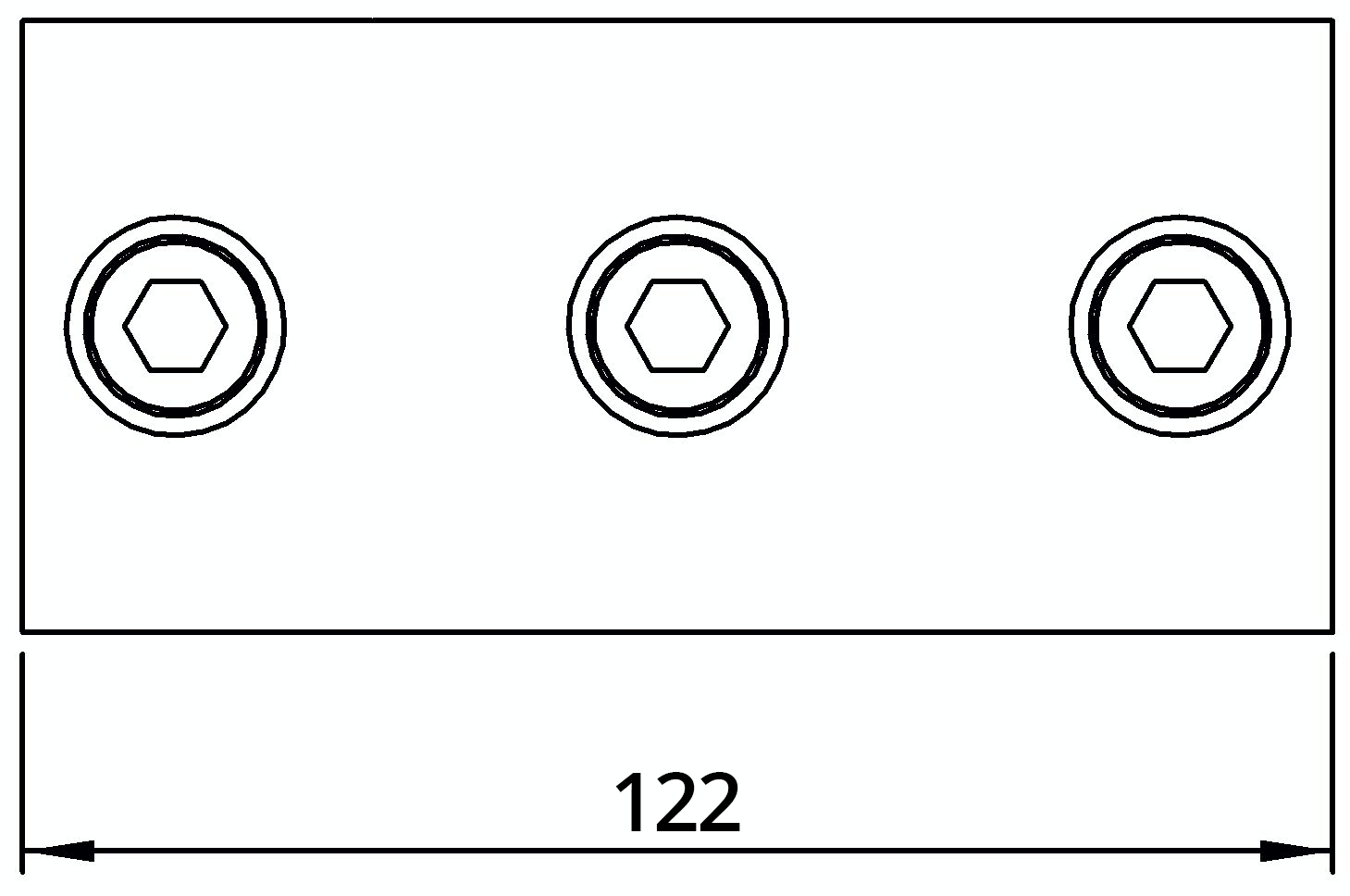 Rohrverbinder | Kreuzstück durchgehend | 119C42/D48 | 42,4 mm; 48,3 mm | 1 1/4"; 1 1/2" | Temperguss u. Elektrogalvanisiert